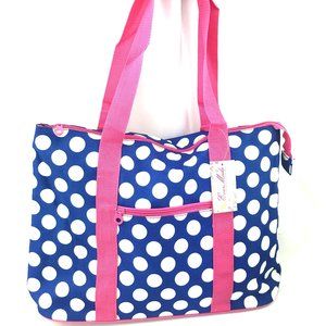 Ever Moda Beach or Shopping Polka Dots Tote Bag